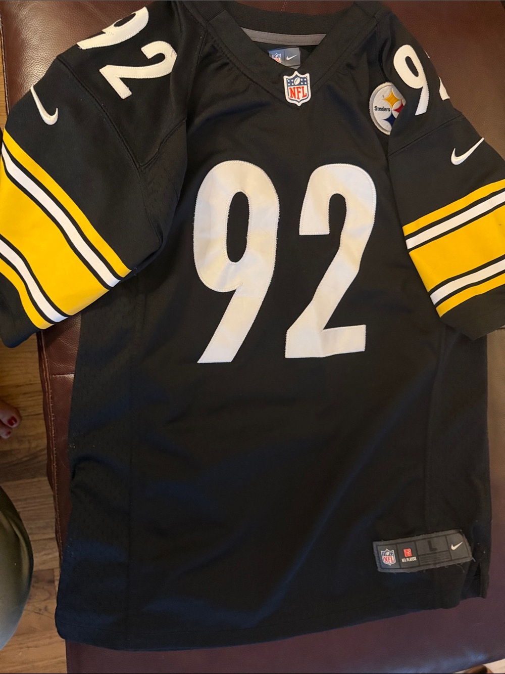 Nike Kids Pittsburgh Steelers #92 Harrison Black Jersey